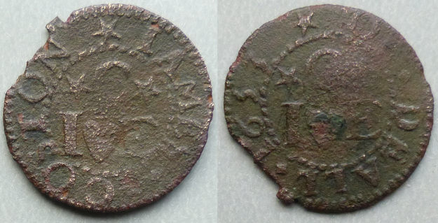 Deal, James Coston 1653 farthing N----
